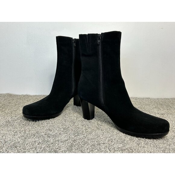 La Canadienne Kate Suede Leather Waterproof Boots in Black - Sz 10M - Picture 2 of 10